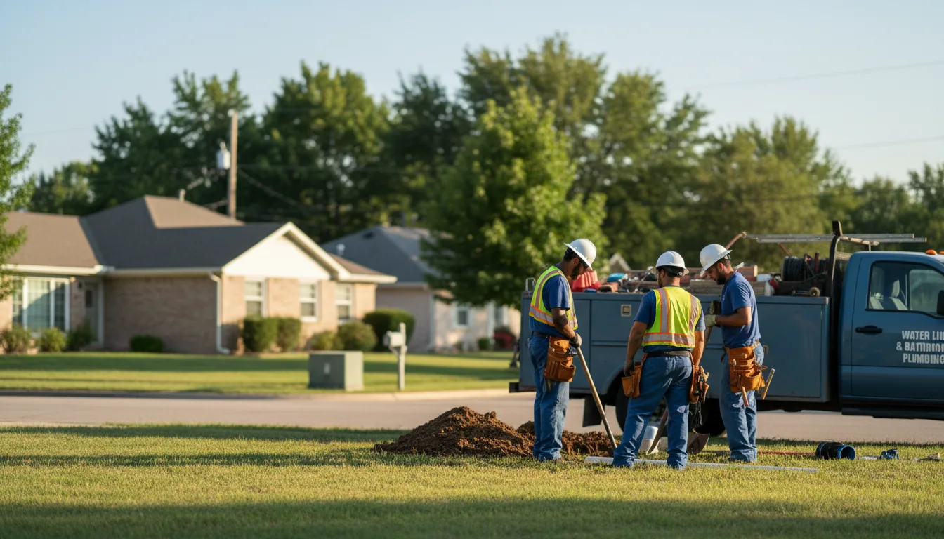 Residential water line and bathroom plumbing service in Gresham, NE